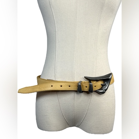 Free People Billie Leather Belt in Honey Sz. S/M - Picture 1 of 4